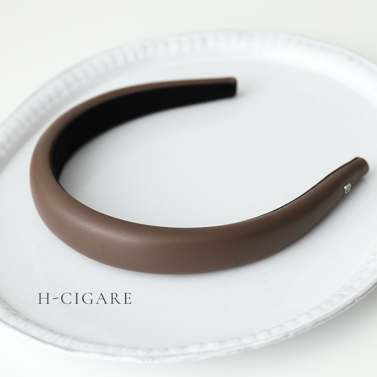 ALEXANDRE DE PARIS レザー カチューシャ