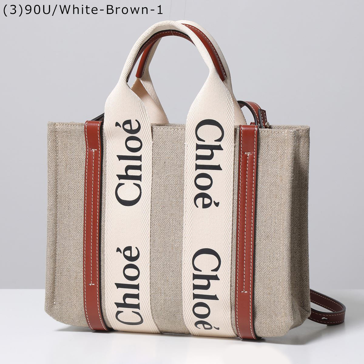 Chloe クロエ トートバッグ WOODY SMALL ウッディ スモール CHC22AS397I26 CHC23AS397L17 レディース リネン ショルダーバッグ 鞄 カラー7色｜s-musee｜03