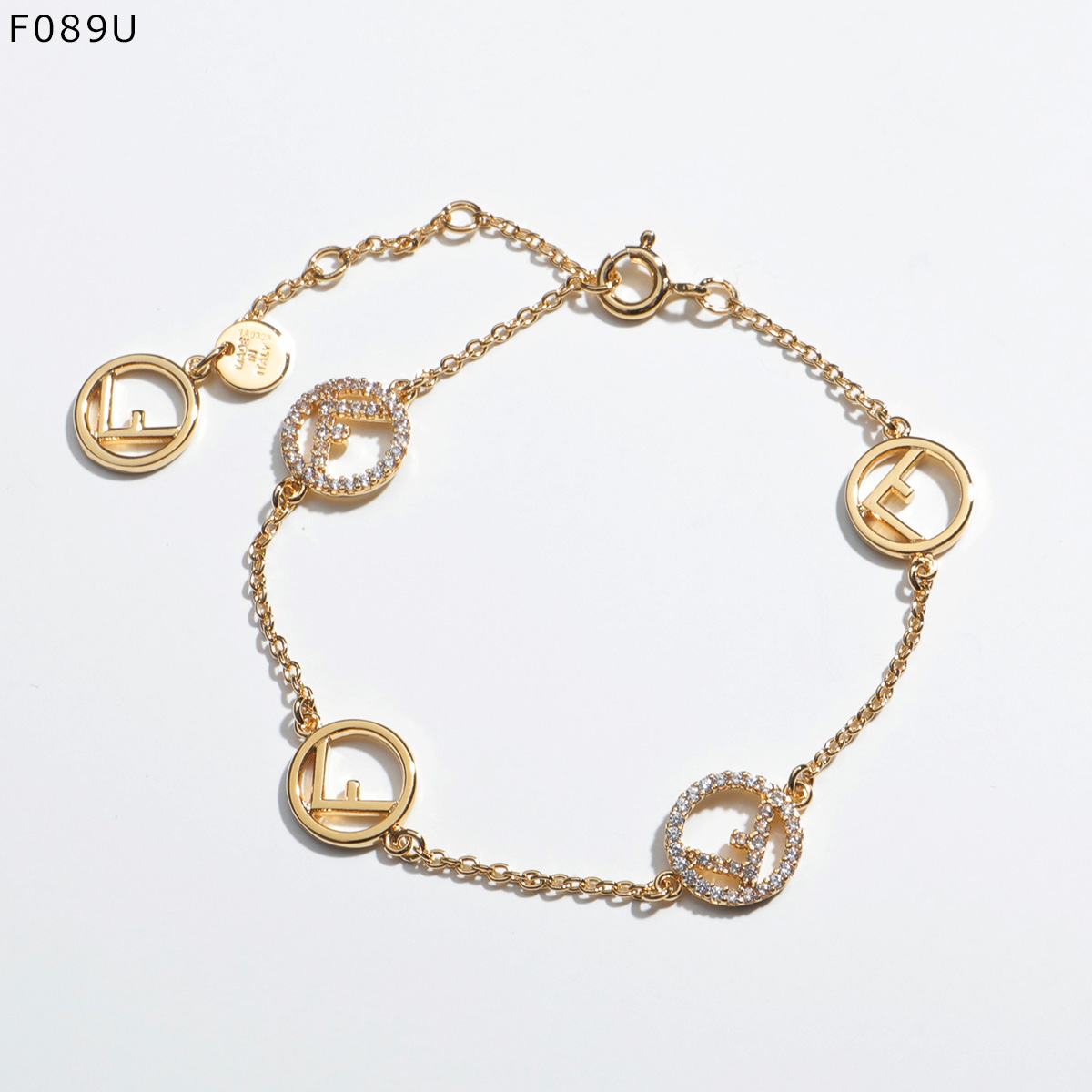 FENDI フェンディ ブレスレット F IS FENDI 8AG736 6DM レディース ロゴ クリスタル アクセサリー カラー3色