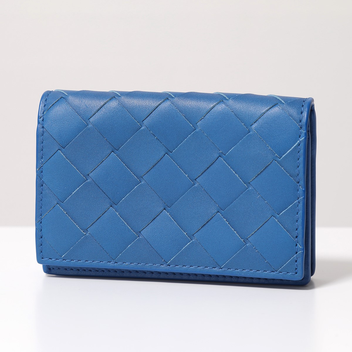 ボッテガヴェネタ マキシ イントレチャート 名刺入れ カードケース レザー 青 ボッテガヴェネタ BOTTEGA VENETA カードケース 名刺入れ マキシ