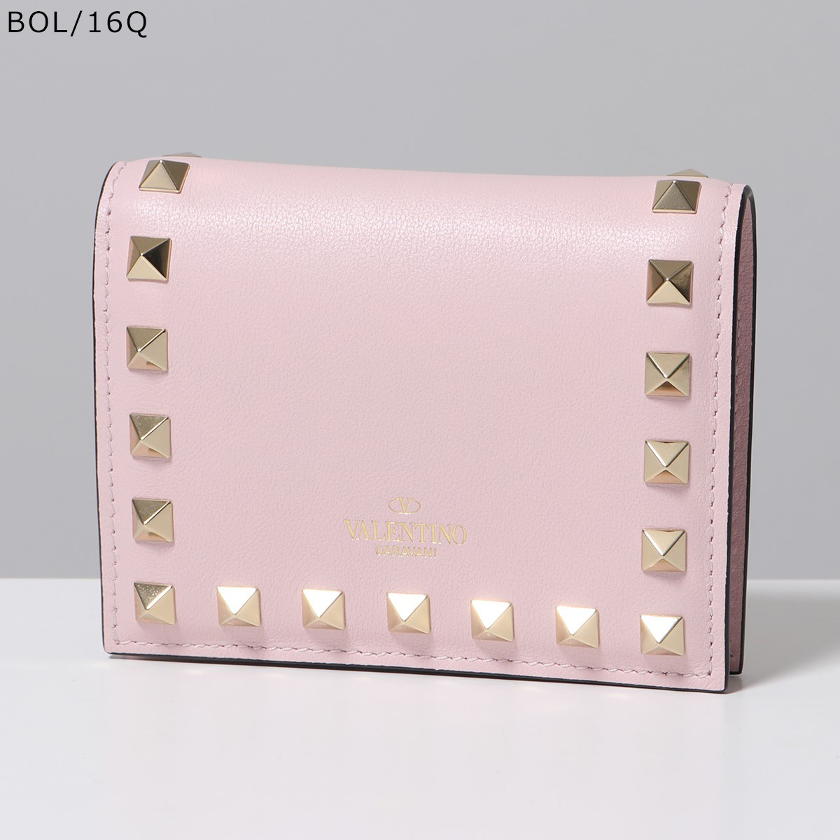 VALENTINO ヴォレンティノ 2つ折り財布 ライトグレー 【鑑定済】箱付き VALENTINO ヴァレンティノ 二つ折り財布 P0R39BOL TW2P0R39VSH