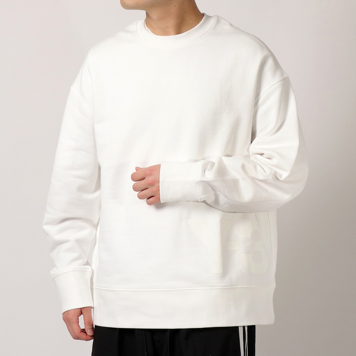 Y-3 クルネックスウェットシャツ HG8798 COREWHITE Y-3 ワイスリー スウェットシャツ U CH1 LOGO CREW SWEATSHIRT