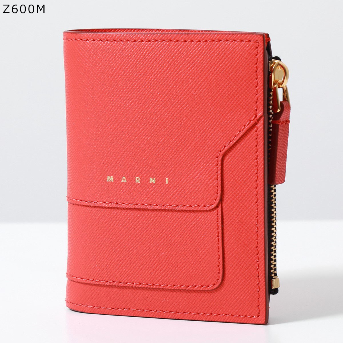 MARNI｜サフィアーノレザーバイフォールド財布 PFMO0052U8 LV520 ブラック サフィアーノレザー製ウォレット | Marni