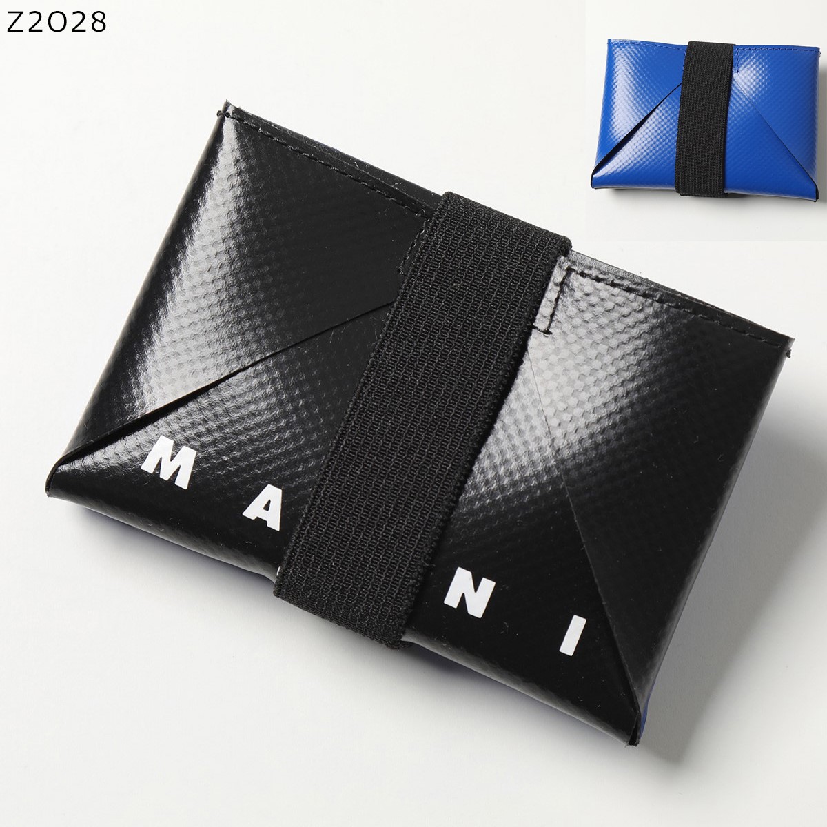 MARNI マルニ カードケース ORIGAMI オリガミ PFMI0008U0 P3572 P2382 P5769 メンズ レディース PVC 折り紙風デザイン バイカラー バンド カラー9色｜s-musee｜02