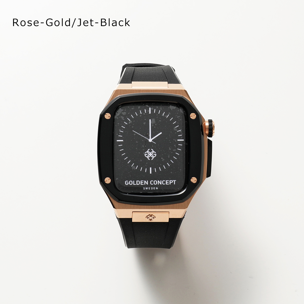 GOLDEN CONCEPT ゴールデンコンセプト Apple Watch Series 7 8 9 アップルウォッチケース SP41 SP45  メンズ ステンレススチール ラバーベルト カラー2色