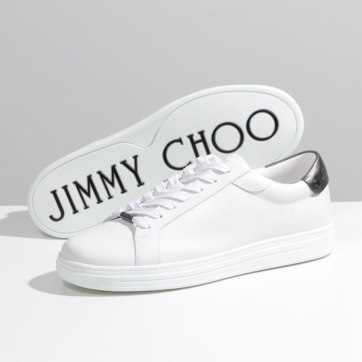 Jimmy Choo ジミーチュウ スニーカー ROME/M AZA メンズ ローカット レザー ロゴ シューズ 靴 カラー2色