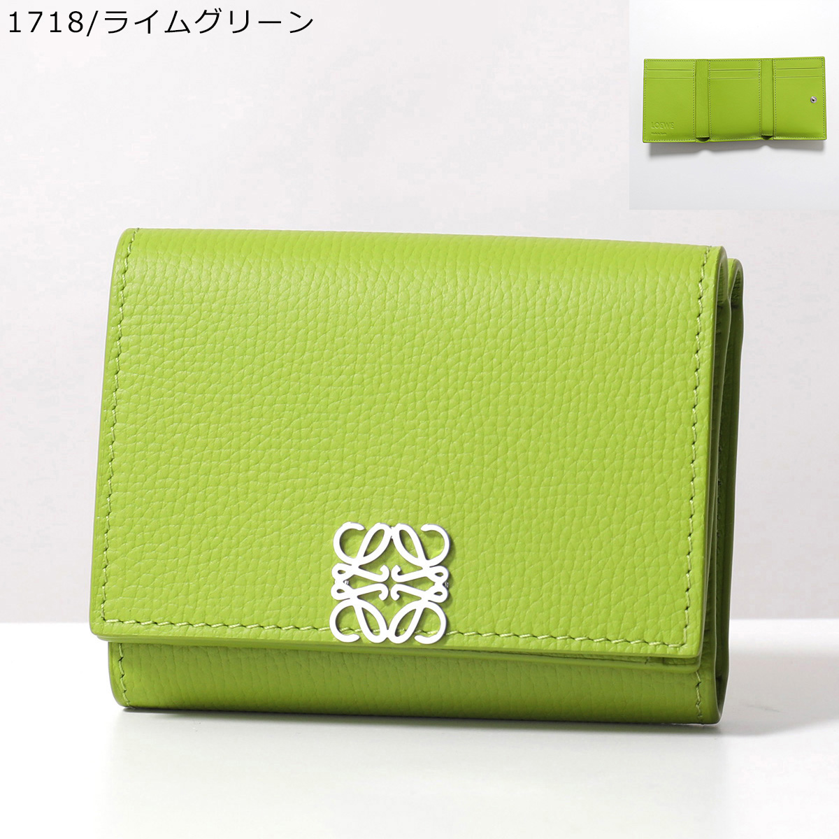 LOEWE ロエベ 三つ折り財布 ANAGRAM TRIFOLD 6 アナグラム トリフォルド C821TR2X02 C821TR2X08 レディース  レザー ミニ財布 カラー8色