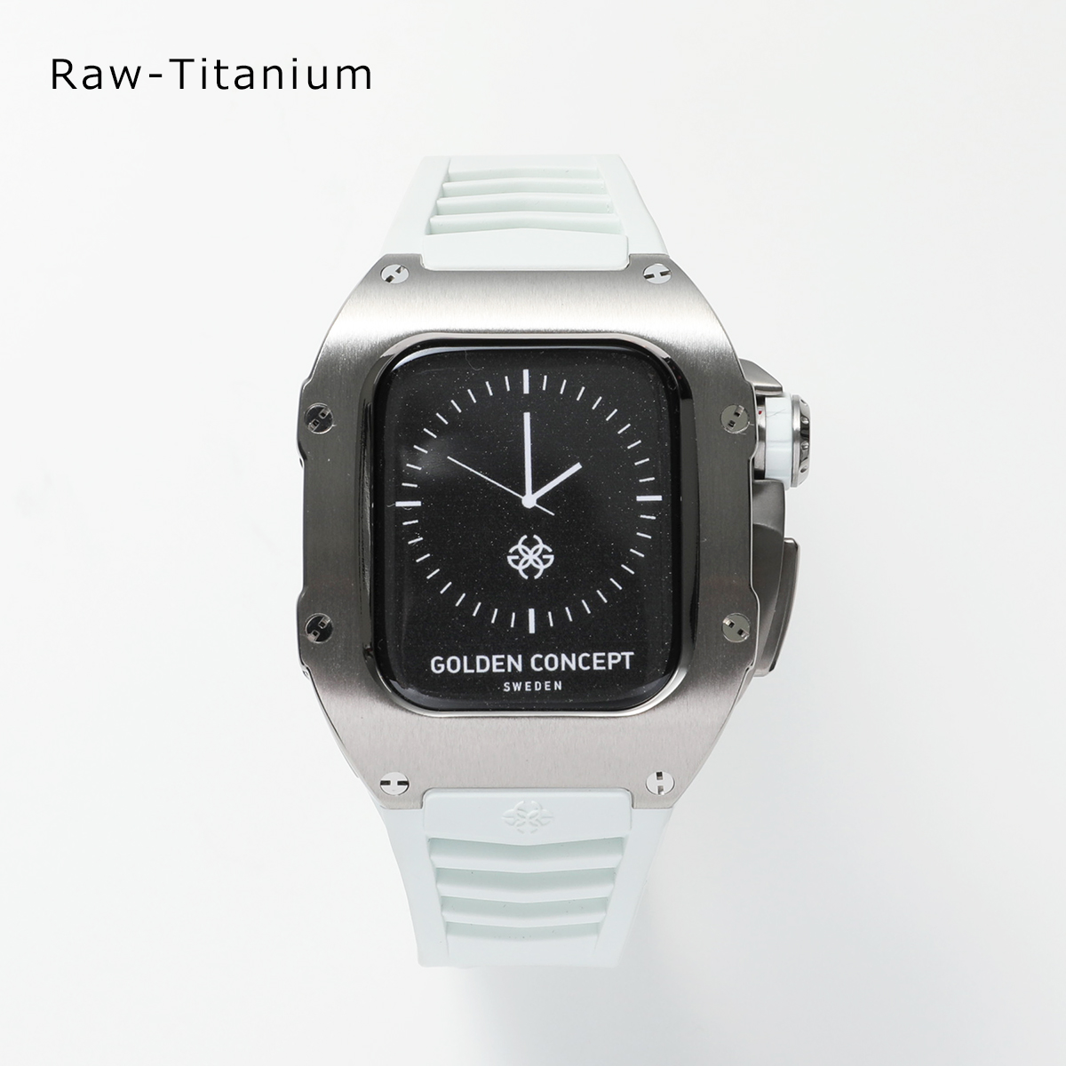 GOLDEN CONCEPT ゴールデンコンセプト Apple Watch Series 7 8 9 アップルウォッチケース RST41 メンズ  チタン ラバーストラップ Rose-Gold-Titanium