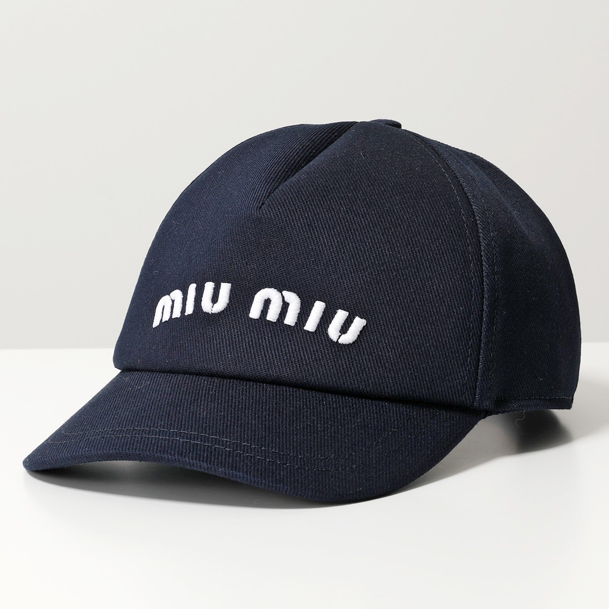 MIUMIU ミュウミュウ ベースボールキャップ 5HC179 2DXI レディース ロゴ 刺繍 エンボス デニム 帽子カラー5色｜s-musee｜04