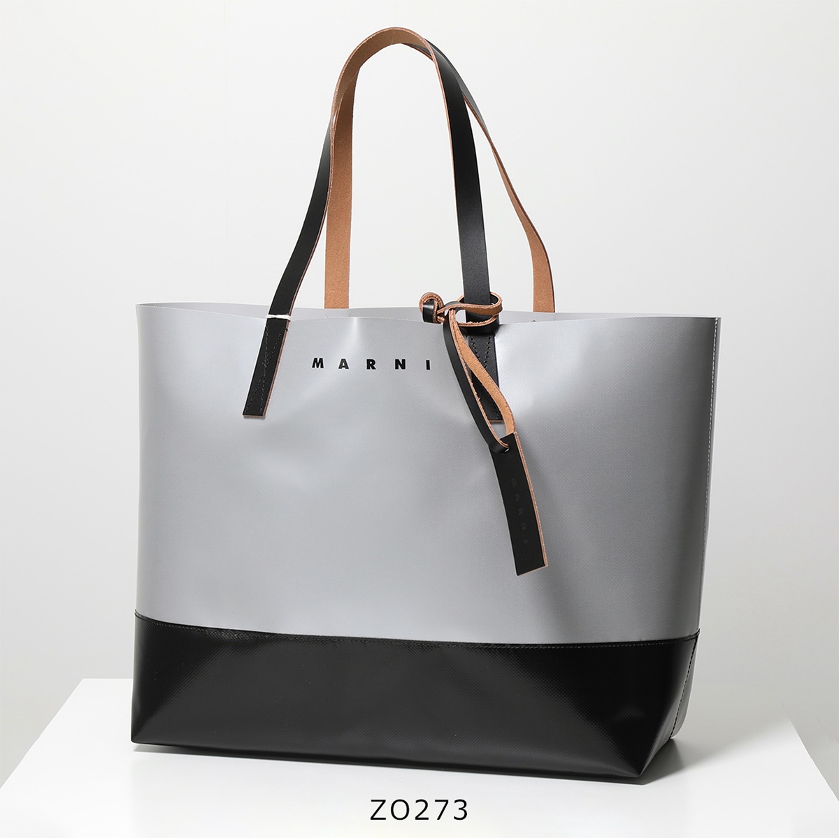 MARNI マルニ トートバッグ TRIBECA SHMQ0038A0 P3572 レディース PVC バイカラー ショッピングバッグ ロゴ 鞄  カラー9色