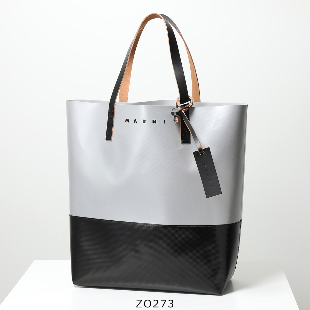 MARNI マルニ トートバッグ TRIBECA トライベッカ SHMQ0037A0 P3572 メンズ PVC ショッピングバッグ バイカラー ロゴ  鞄 カラー9色