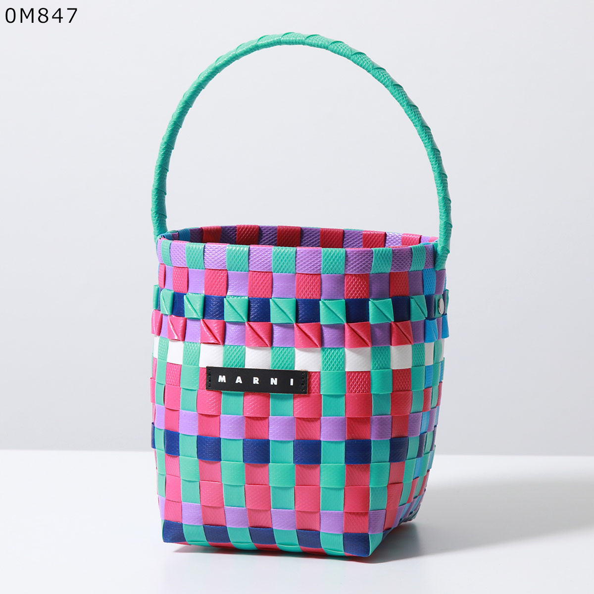 MARNI KIDS マルニ キッズ バスケットバッグ M00332 M00IW レディース ウーブン ハンドバッグ かごバッグ カゴ ロゴタグ 鞄  カラー4色