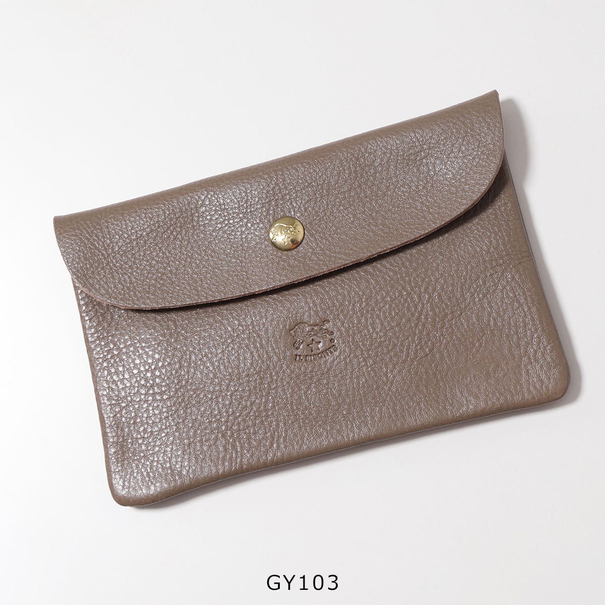 新品未使用：イルビゾンテポーチ IL BISONTE（イルビゾンテ） ポーチ フラットジップポーチ クラッチ