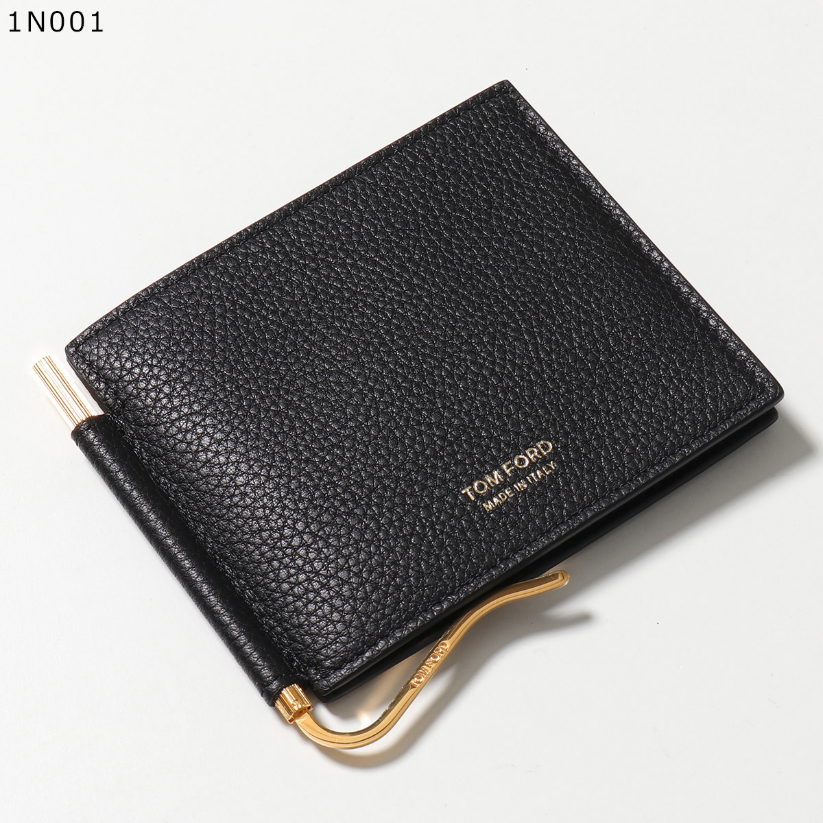 TOM FORD トムフォード 二つ折り財布 Y0231 LCL158 メンズ レザー マネークリップ付き 小銭入れなし ロゴ カラー3色