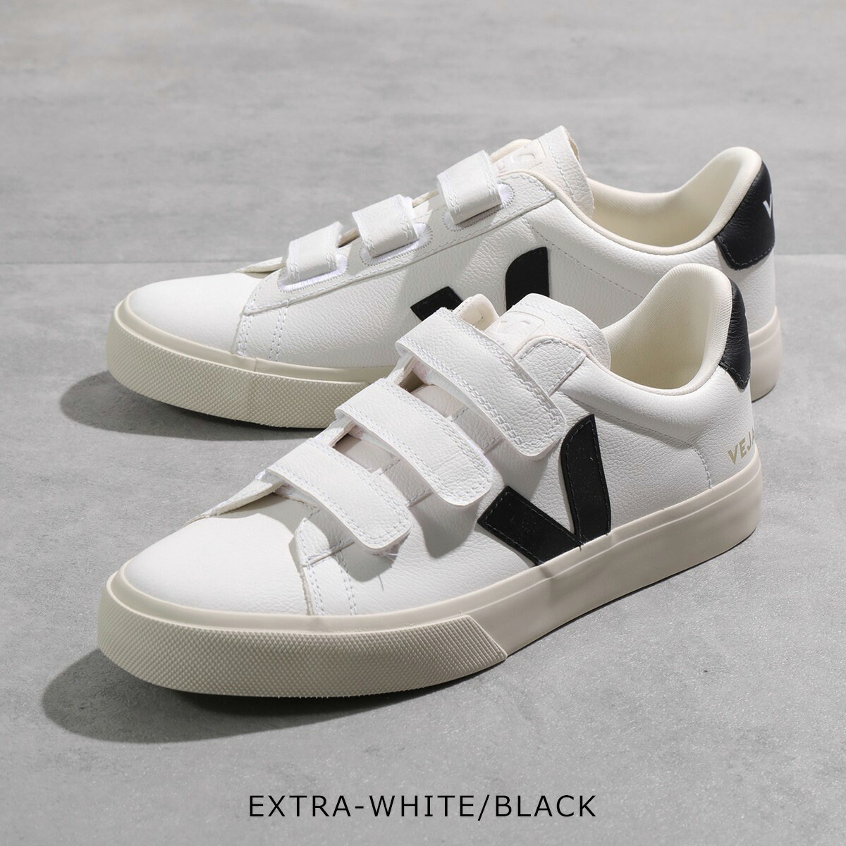 VEJA ベルクロスニーカー 37サイズ ホワイト/ブラック VEJA（ヴェジャ） スニーカー RECIFE LOGO CHROMEFREE メンズ