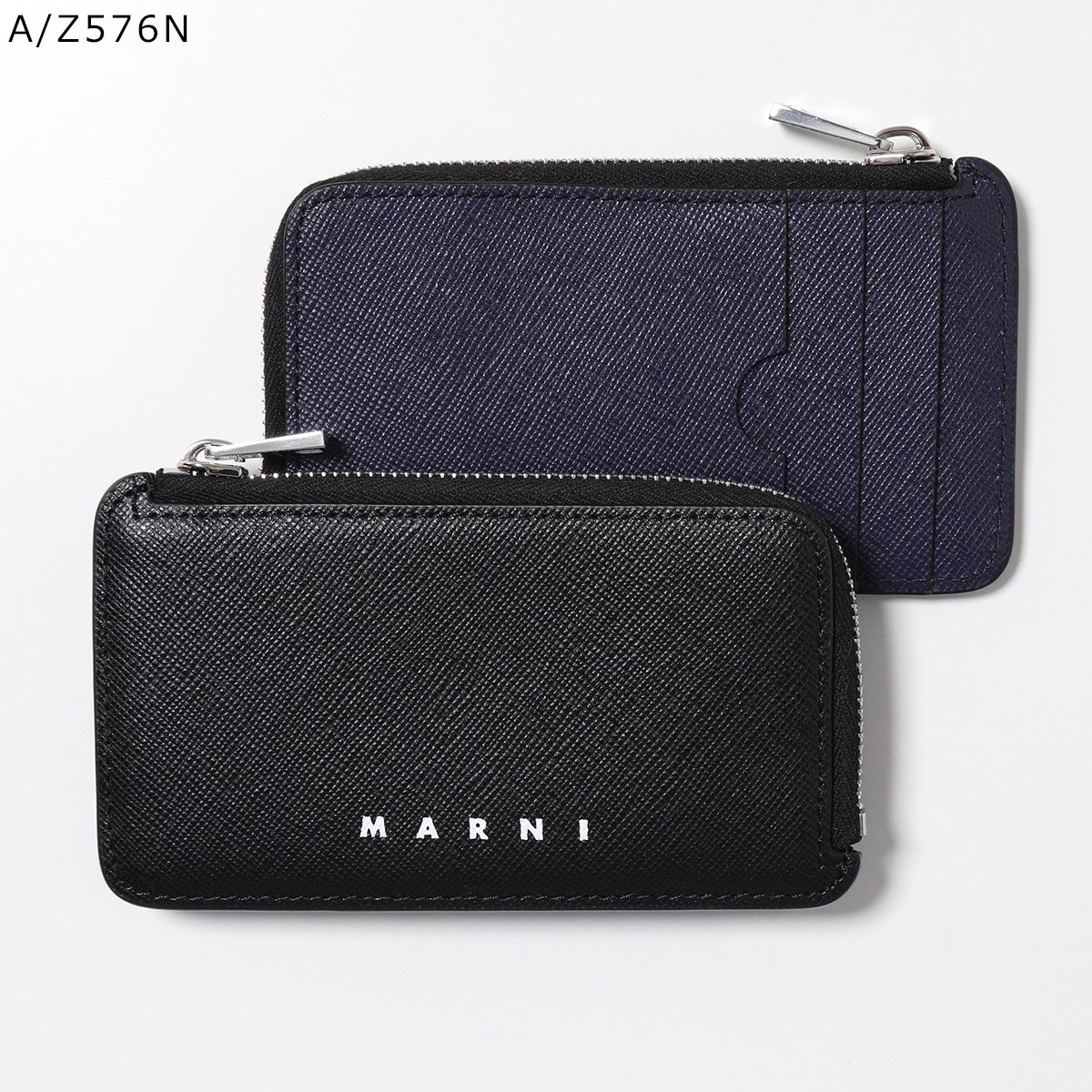 MARNI マルニ フラグメントケース PFMI0036L0 PFMI0036L1 LV520 メンズ バイカラー レザー カードケース コインケース  パスケース ミニ財布 ロゴ カラー6色