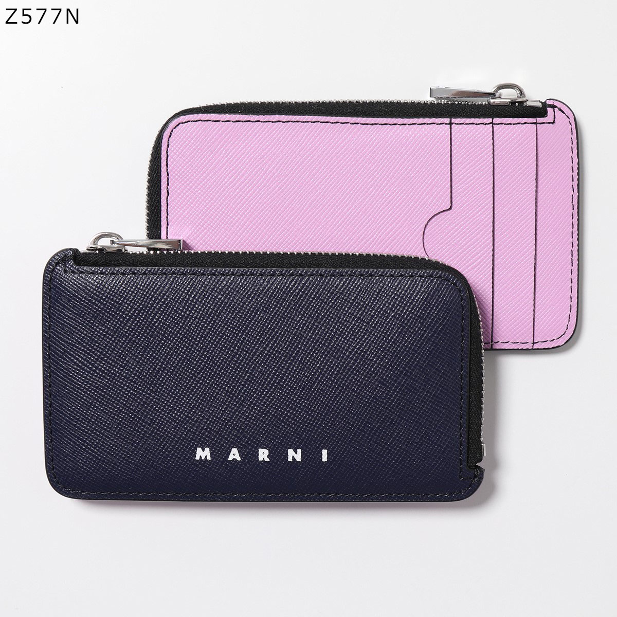 MARNI マルニ フラグメントケース PFMI0036L0 PFMI0036L1 LV520 メンズ バイカラー レザー カードケース コインケース パスケース ミニ財布 ロゴ カラー6色｜s-musee｜04