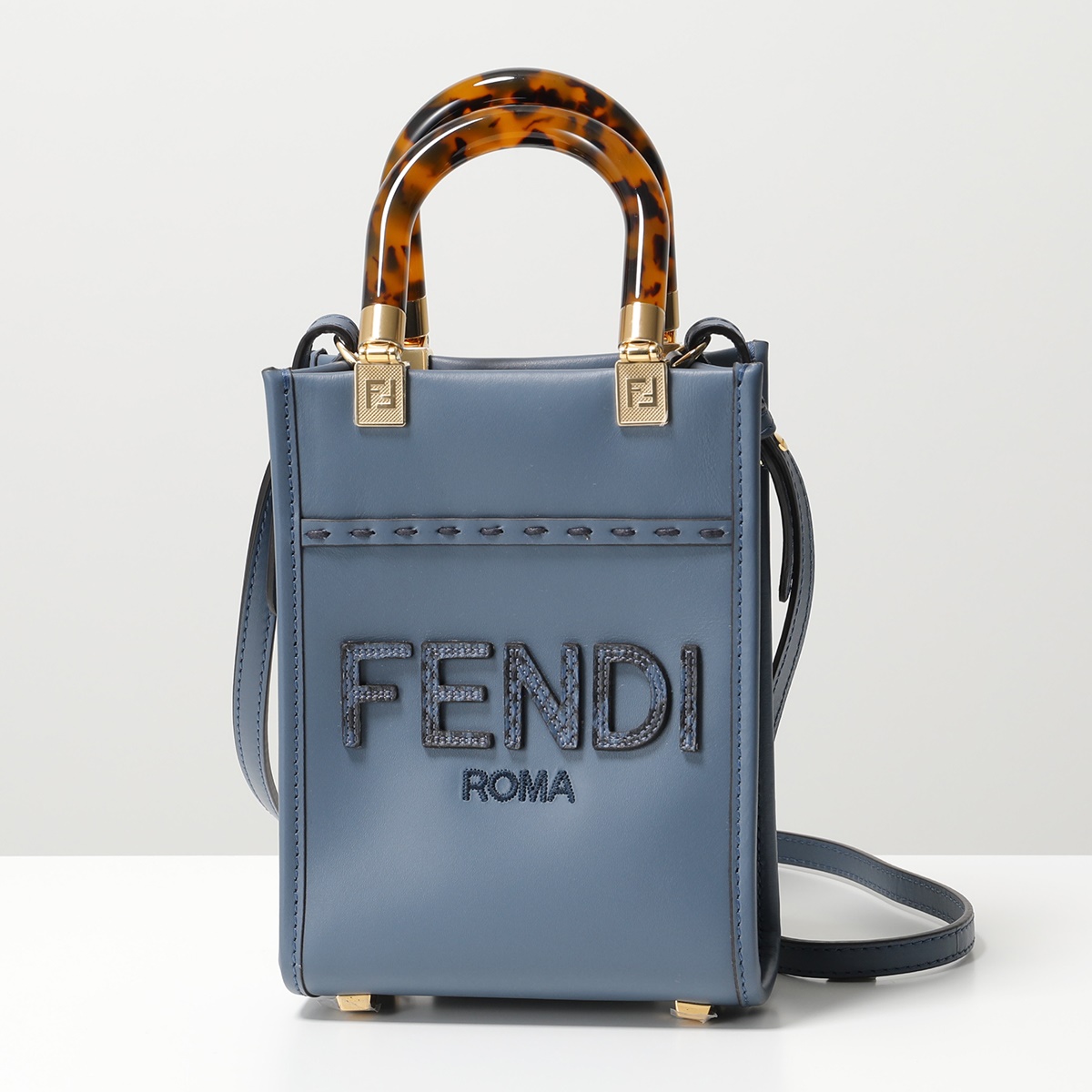 FENDI フェンディ ショルダーバッグ MINI SUNSHINE SHOPPER サンシャイン ショッパー スモール 8BS051 AHN5 レディース ロゴ パイソン 鞄 カラー2色｜s-musee｜03