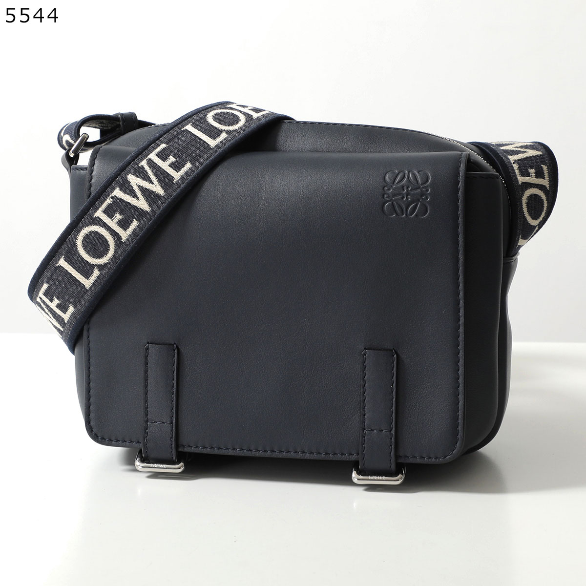 美品【ロエベLOEWE✴︎ショルダーバッグ 】メッセンジャー✴︎ロゴベルト✴︎ブラック LOEWE（ロエベ） ショルダーバッグ BOLSO MILITARY ミリタリー XS