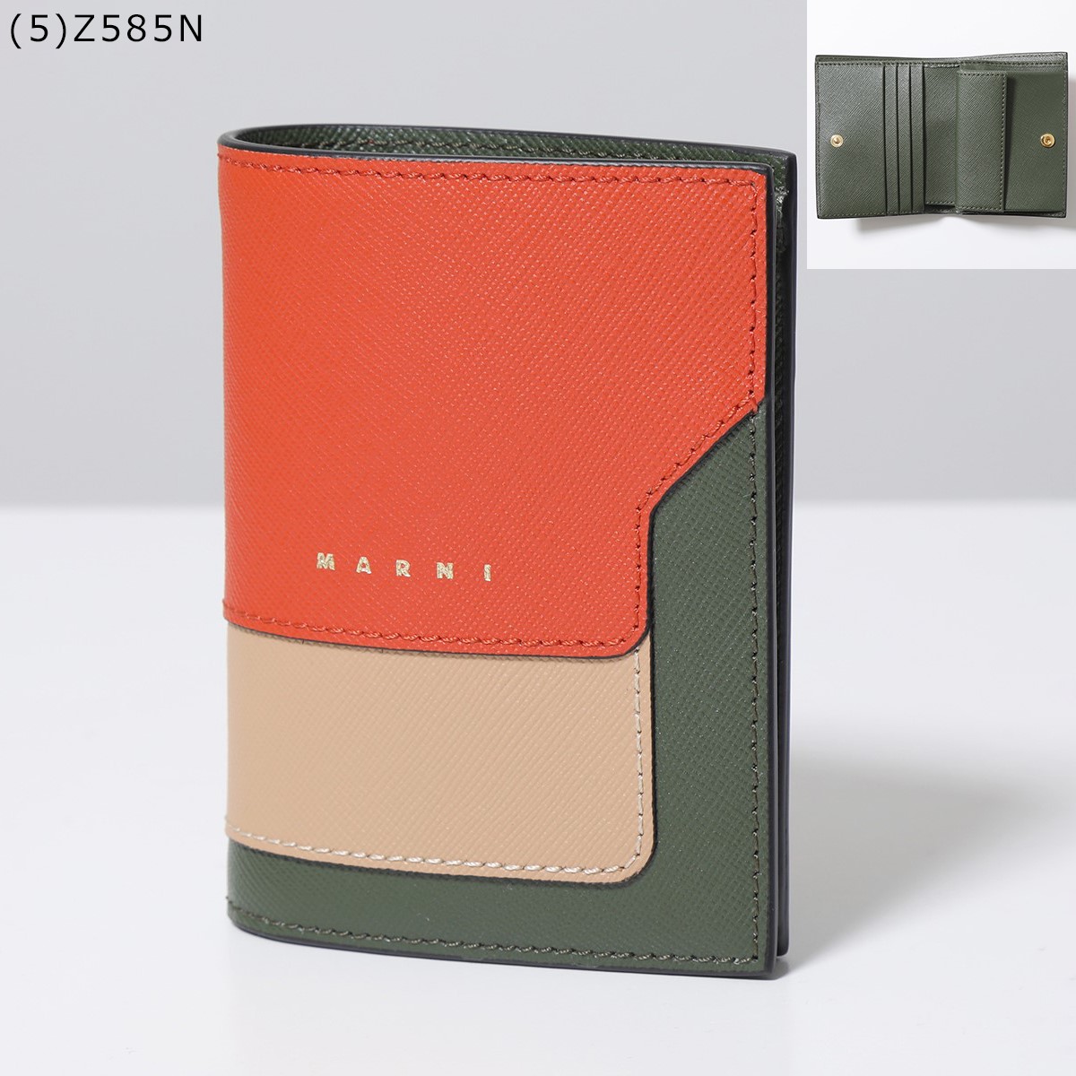 MARNI 二つ折り財布 PFMOQ14U13 LV520 サフィアーノレザー MARNI マルニ 二つ折り財布 PFMOQ14U13 LV520 レディース