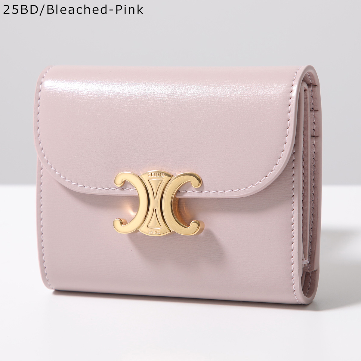 美品　CELENE セリーヌ　トリオンフ　ミニ財布 CELINE セリーヌ 二つ折り財布 Small Flap Wallet 10D783DPV