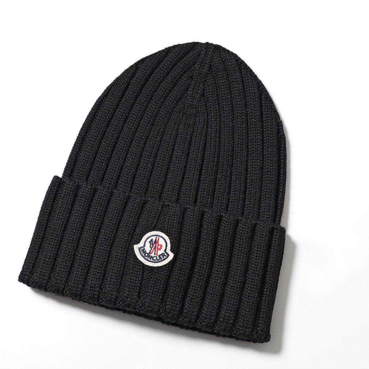 MONCLER モンクレール ニット帽 BERRETTO TRICOT 3B00037 A9327 レディース アイコンパッチ リブ ウール  ニットキャップ ビーニー 帽子 カラー6色