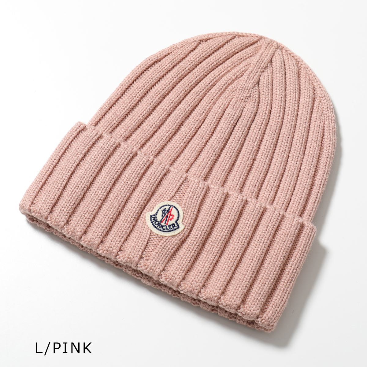 MONCLER モンクレール ニット帽 BERRETTO TRICOT 3B00037 A9327 レディース アイコンパッチ リブ ウール  ニットキャップ ビーニー 帽子 カラー6色