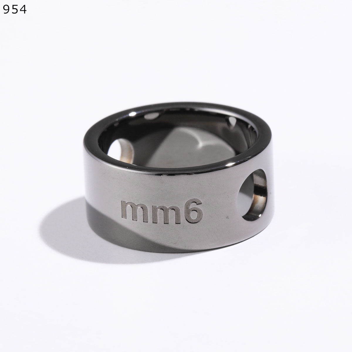 MM6 エムエムシックス メゾンマルジェラ リング SM7UQ0022 SV0148 メンズ ロゴ カットアウト アクセサリー 指輪 カラー2色｜s-musee｜03
