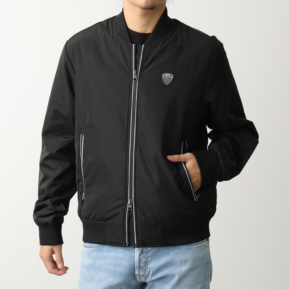 EA7 ジャンパー ブルゾン 黒 Sサイズ　美品 EA7 EMPORIO ARMANI エアセッテ エンポリオアルマーニ ブルゾン 8NPB12