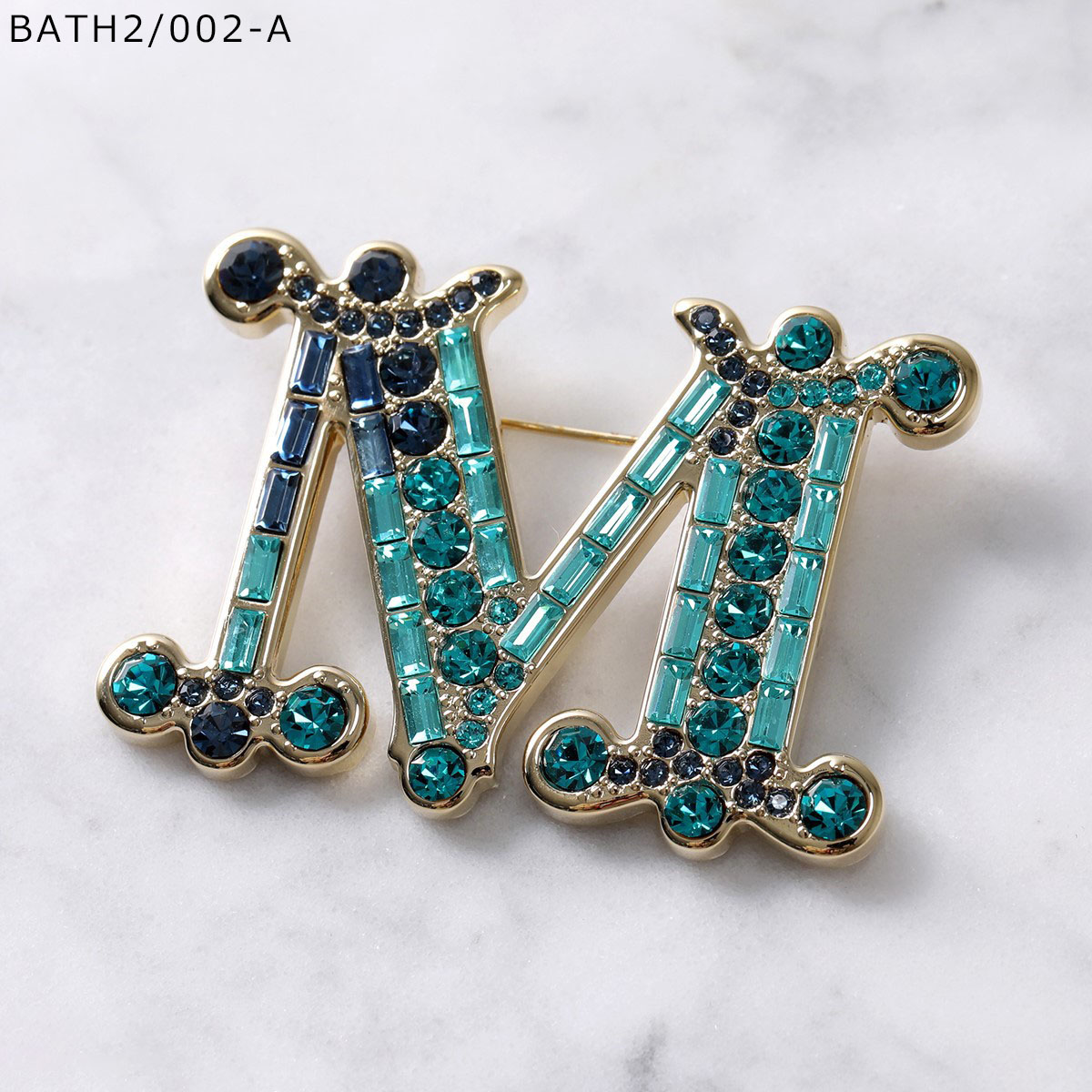 MAX MARA マックスマーラ ブローチ BATH2 MBROOCH レディース クリスタル ロゴ アクセサリー ピンバッチ カラー5色