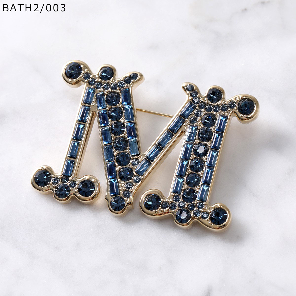 MAX MARA マックスマーラ ブローチ BATH2 MBROOCH レディース クリスタル ロゴ アクセサリー ピンバッチ カラー5色