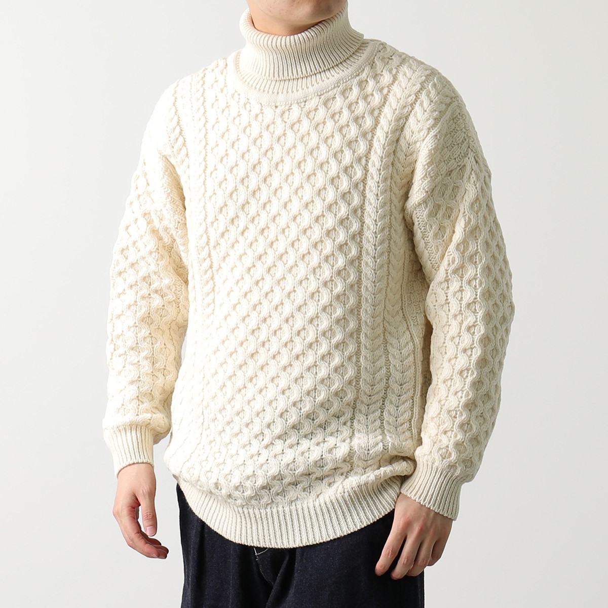 Aran Crafts アランクラフト アランセーター Merino Roll Neck Sweater