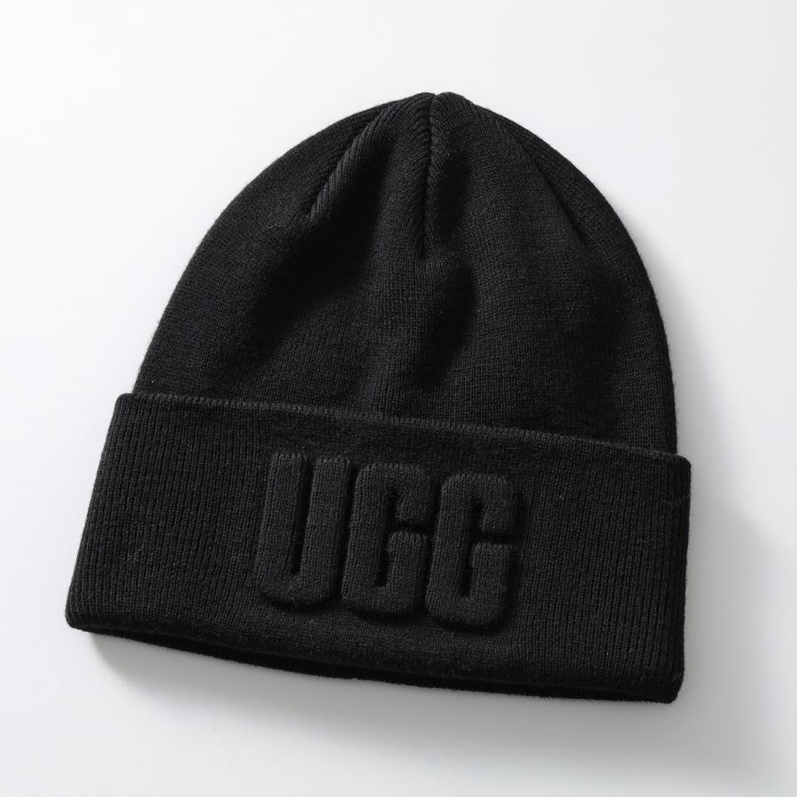 UGG アグ ニット帽 W 3D GRAPHIC LOGO BEANIE 21675 メンズ 立体ロゴ ウールブレンド リブ ビーニー ニットキャップ 帽子 カラー3色｜s-musee｜02