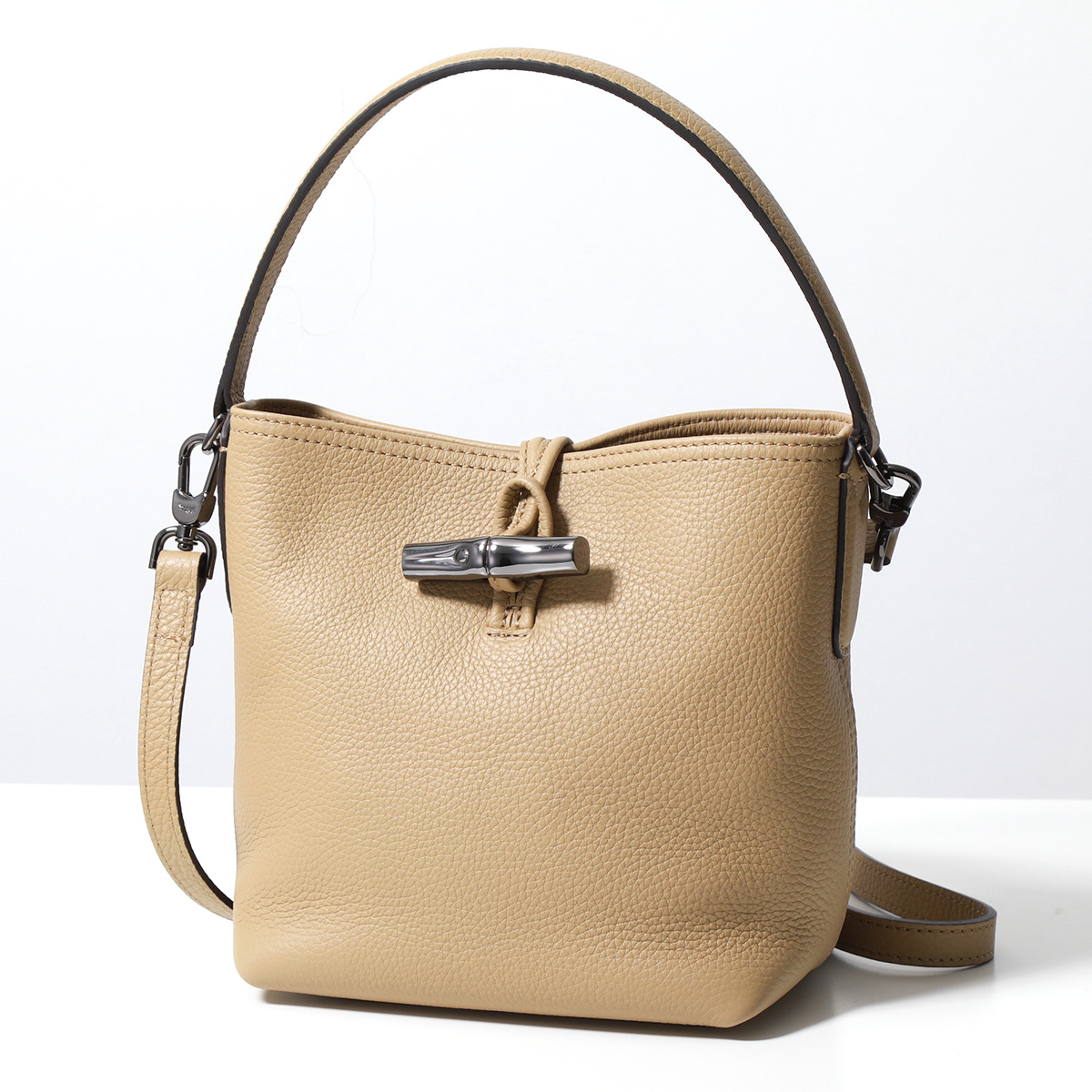 ロンシャン Longchamp 21AW ロゾ エッセンシャル レイエ キャンバス ストライブ トートバッグ ブラック (207949 main image 0