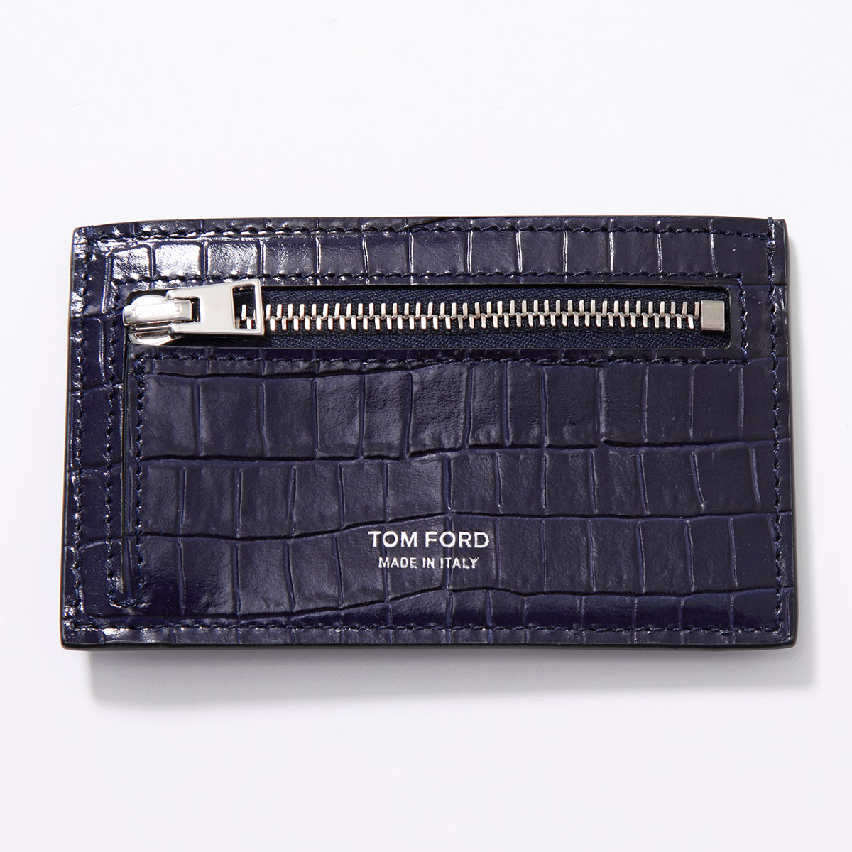 TOM FORD トムフォード コインケース カードケース Y0354 LCL239G LCL239S メンズ レザー クロコダイル型押し  フラグメントケース ミニ財布 カラー2色