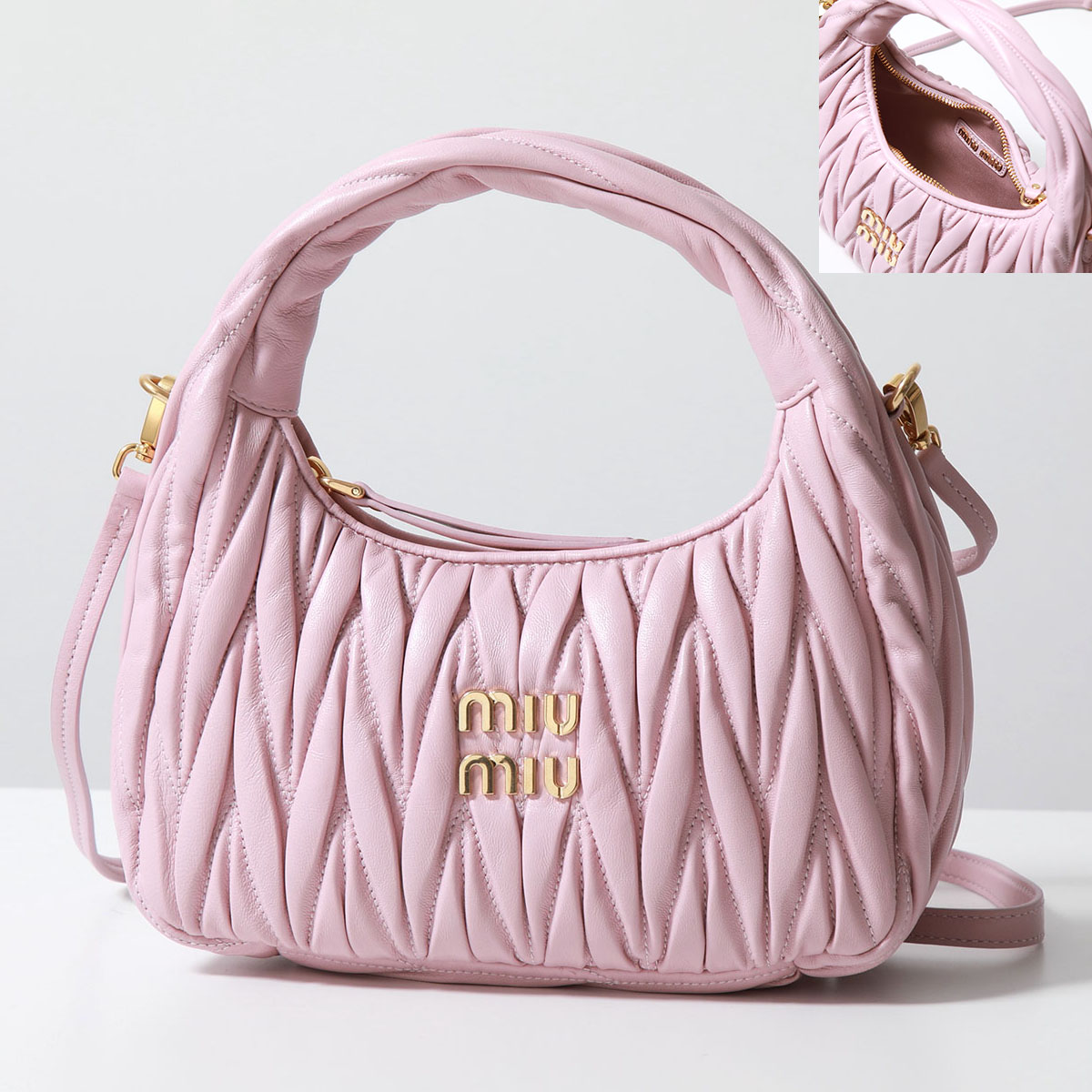 大人気セールmiumiu マドラス　ボストンバッグ　ピンク バッグ