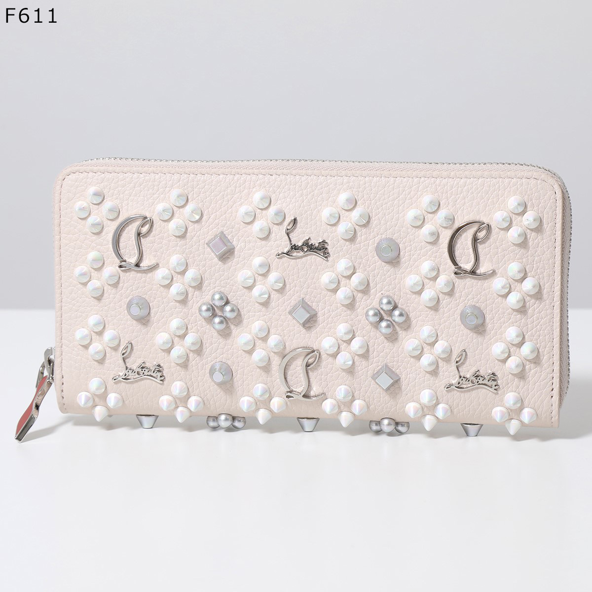 ✨美品✨クリスチャンルブタン　パネトーネ　長財布　ラウンドファスナー　ラバー　黒 ✨美品✨ ルブタン 長財布 ラウンドファスナー パネトーネ