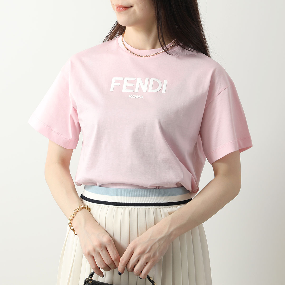 FENDI KIDS フェンディ キッズ Tシャツ JUI137 7AJ レディース クルーネック ...