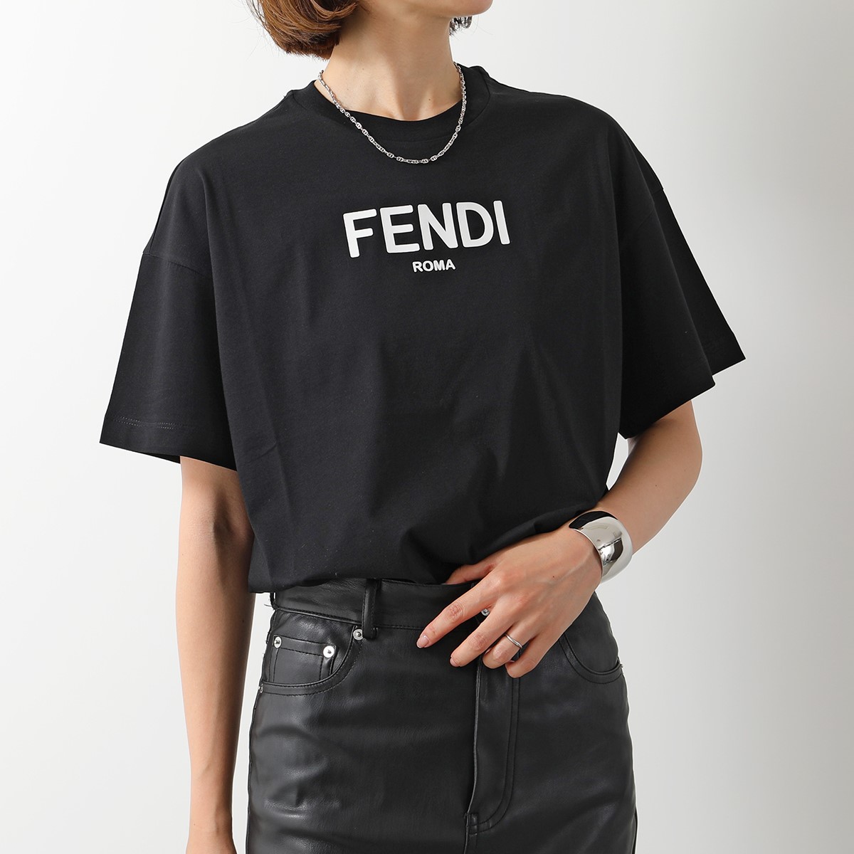 FENDI KIDS フェンディ キッズ Tシャツ JUI137 7AJ レディース クルーネック 半袖 カットソー ラバーロゴ ロゴT コットン カラー5色｜s-musee｜04