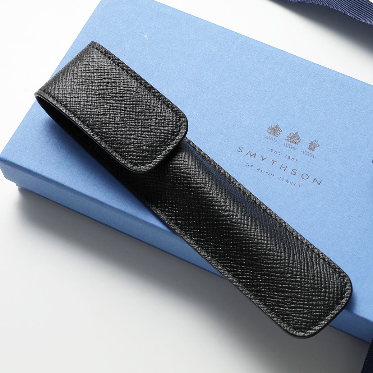 SMYTHSON スマイソン ペンケース PMA PEN SLEEVE 1202102 メンズ レザー ペンスリーブ ペンシルケース BLK｜s-musee｜02