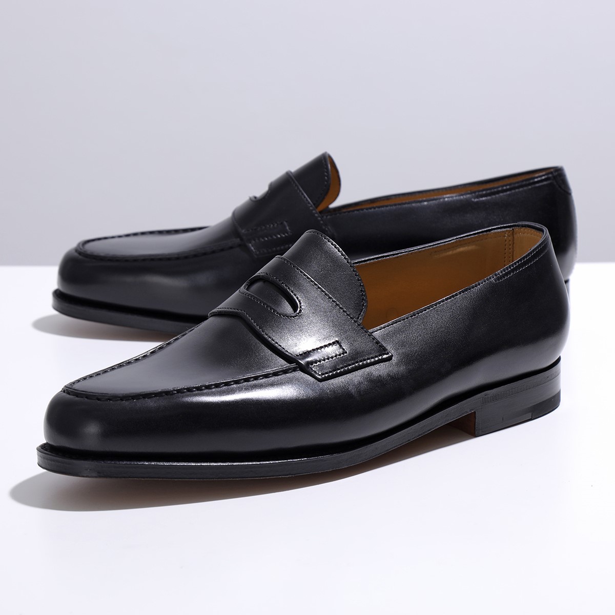 JOHN LOBB ジョンロブ ローファー 309031L LOPEZ ロペス SINGLE LEATHER メンズ レザーシューズ Eワイズ  4395ラスト ビジネス 靴 BLACK