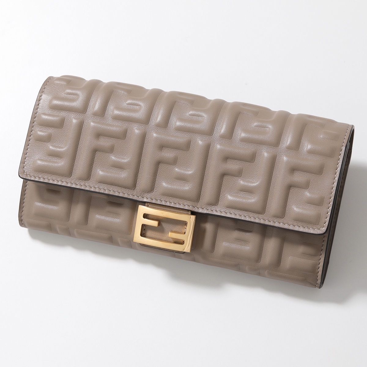 FENDI FFロゴ 長財布 ブラウン ベージュ - メルカリ
