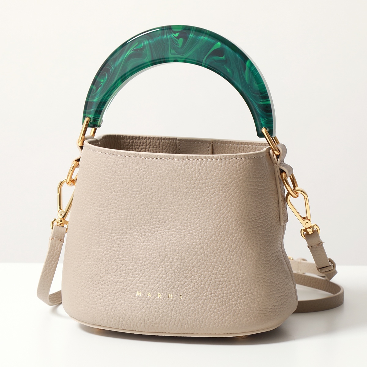 MARNI マルニ ショルダーバッグ VENICE MINI ヴェネツィア ミニ SCMP0078U0 LV688 レディース ハンドバッグ  レザー×レジン ロゴ 鞄 カラー3色