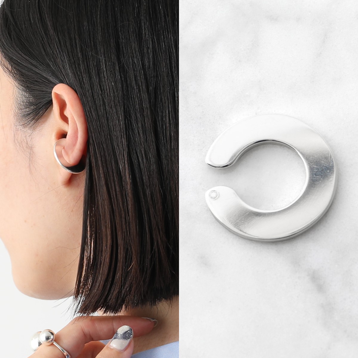 サスキアディッツ　イヤーカフ　シルバー　美品 SASKIA DIEZ Saskia Diez サスキアディッツ イヤーカフ DISK