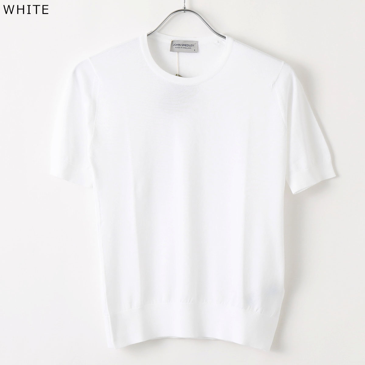 美品✨ジョンスメドレー　コットン　ニット　半袖　ホワイト白　イギリス製 JOHN SMEDLEY｜ジョンスメドレー日本公式