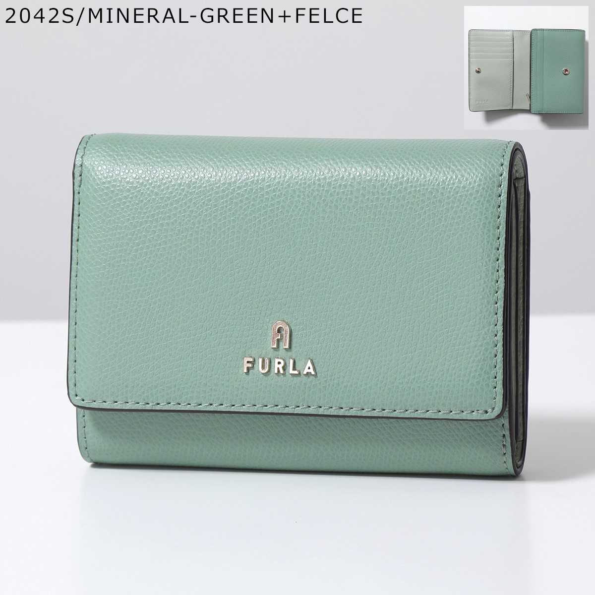 Furla フルラ 二つ折り財布 CAMELIA M カメリア WP00325 ARE000 レディース レザー メタルロゴ ミニ財布 カラー7色｜s-musee｜05