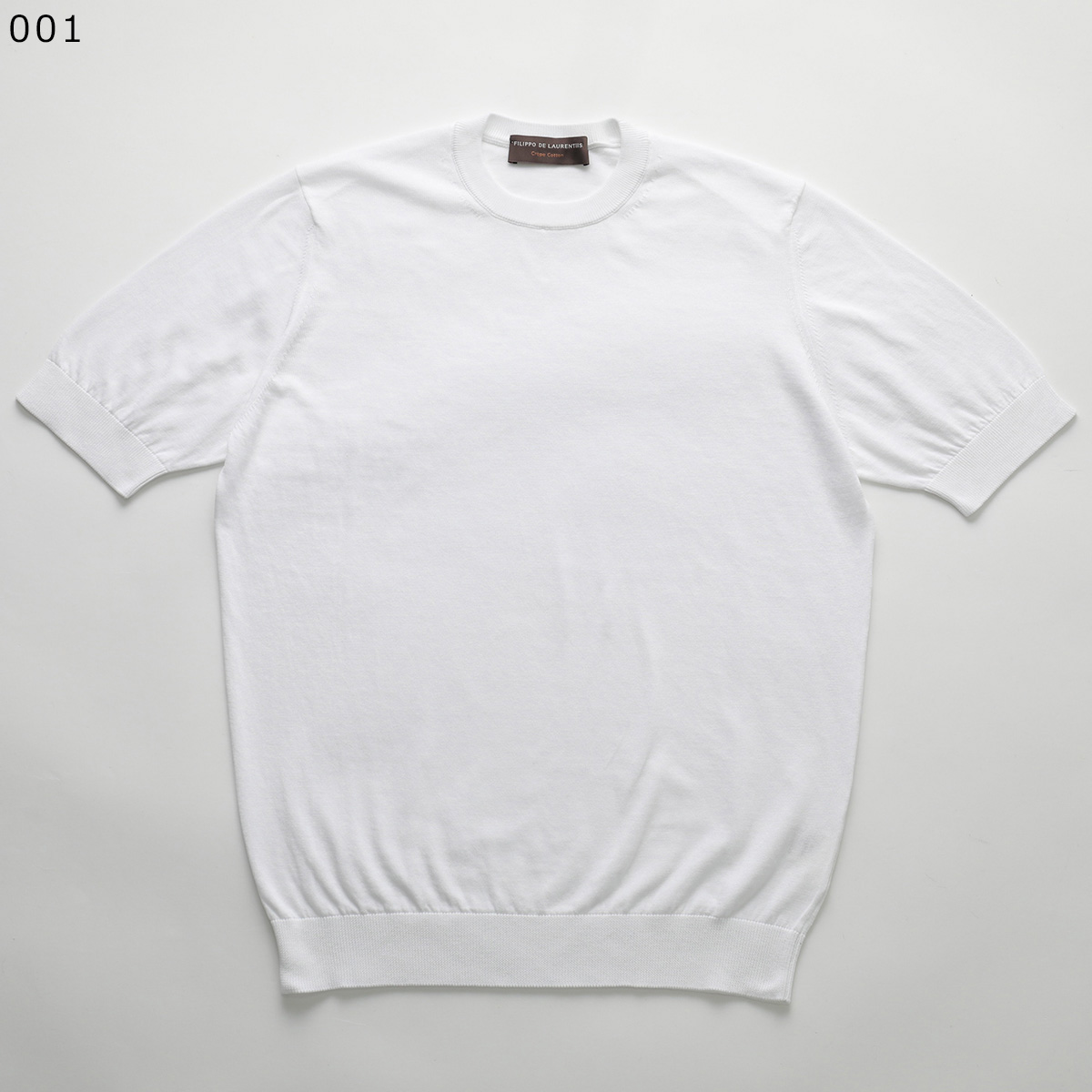 【COBALT】クレープ コットン ニット Tシャツ FILIPPO DE LAURENTIIS フィリッポ デ ローレンティス ニット Tシャツ