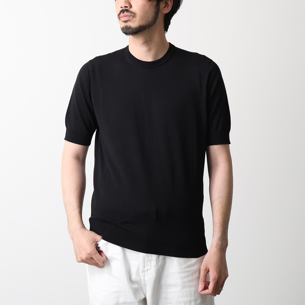 フィリッポデローレンティス 半袖ニットポロ 48 クリーニング済み FILIPPO DE LAURENTIIS フィリッポ デ ローレンティス メンズ ニット