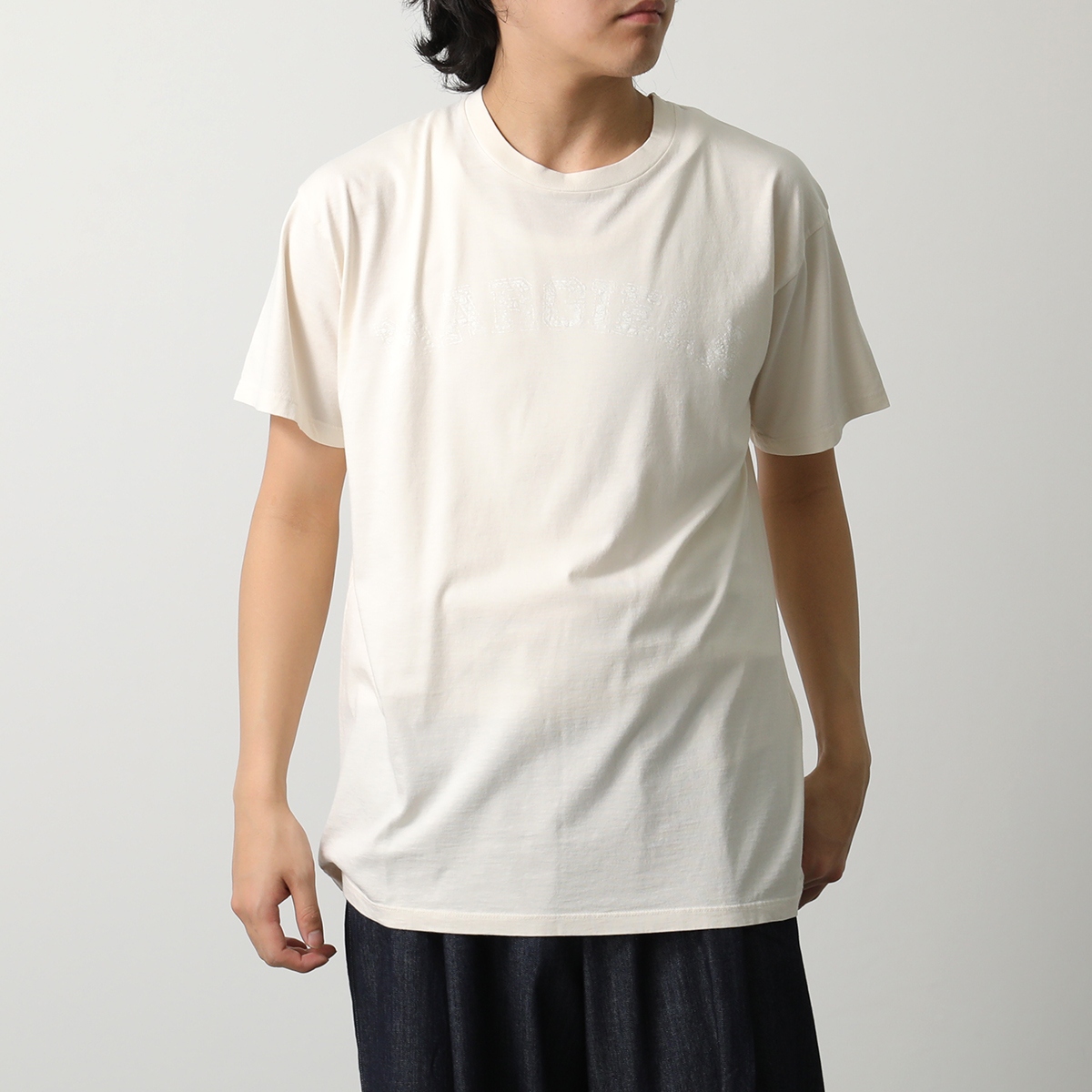 新品medima アンゴラ半袖Lクリーム色2枚組 Maison Margiela（メゾンマルジェラ） 半袖 Tシャツ S51GC0523 S20079