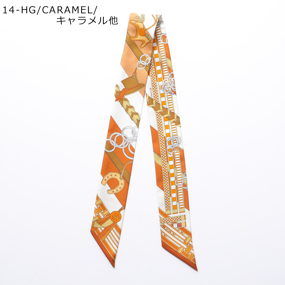 HERMES エルメス ツイリー スカーフ 062849S レディース シルク バンダナ ロデオチャーム 総柄 ロゴ ケース付き カラー6色